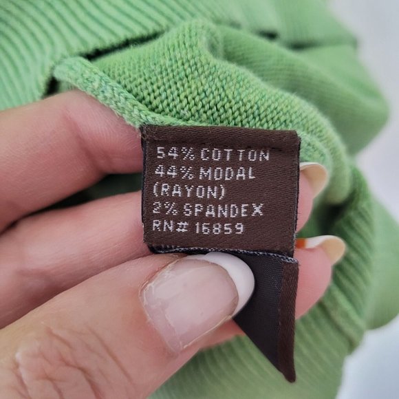 J McLaughlin Sweater Men‎ L Long Sleeve V-Neck Classic Office Teacher Green - Picture 5 of 12